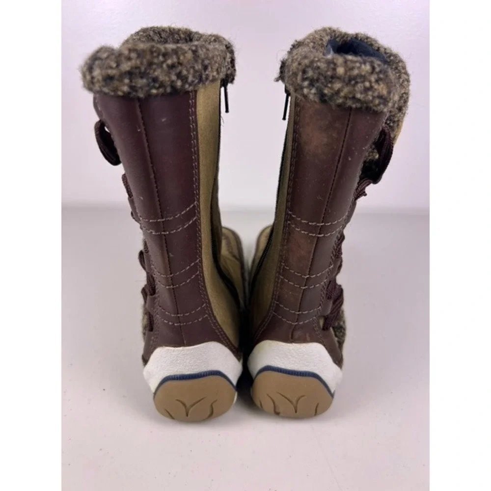 Merrell Puffin High Tan Suede Insulated Winter Boots Primaloft Womens 8 READ